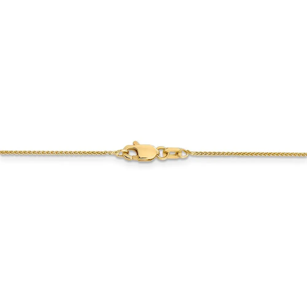 0.8mm, 14k Yellow Gold, Solid Spiga Chain Bracelet, 6 Inch