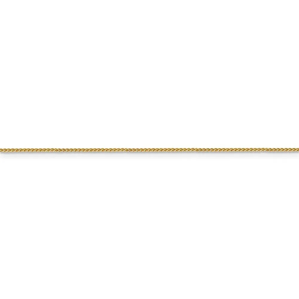 0.8mm, 14k Yellow Gold, Solid Spiga Chain Bracelet, 6 Inch