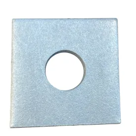 2" x 2" Galvanized Square Plate Washer - 5/8" Anchor Bolt Diameter