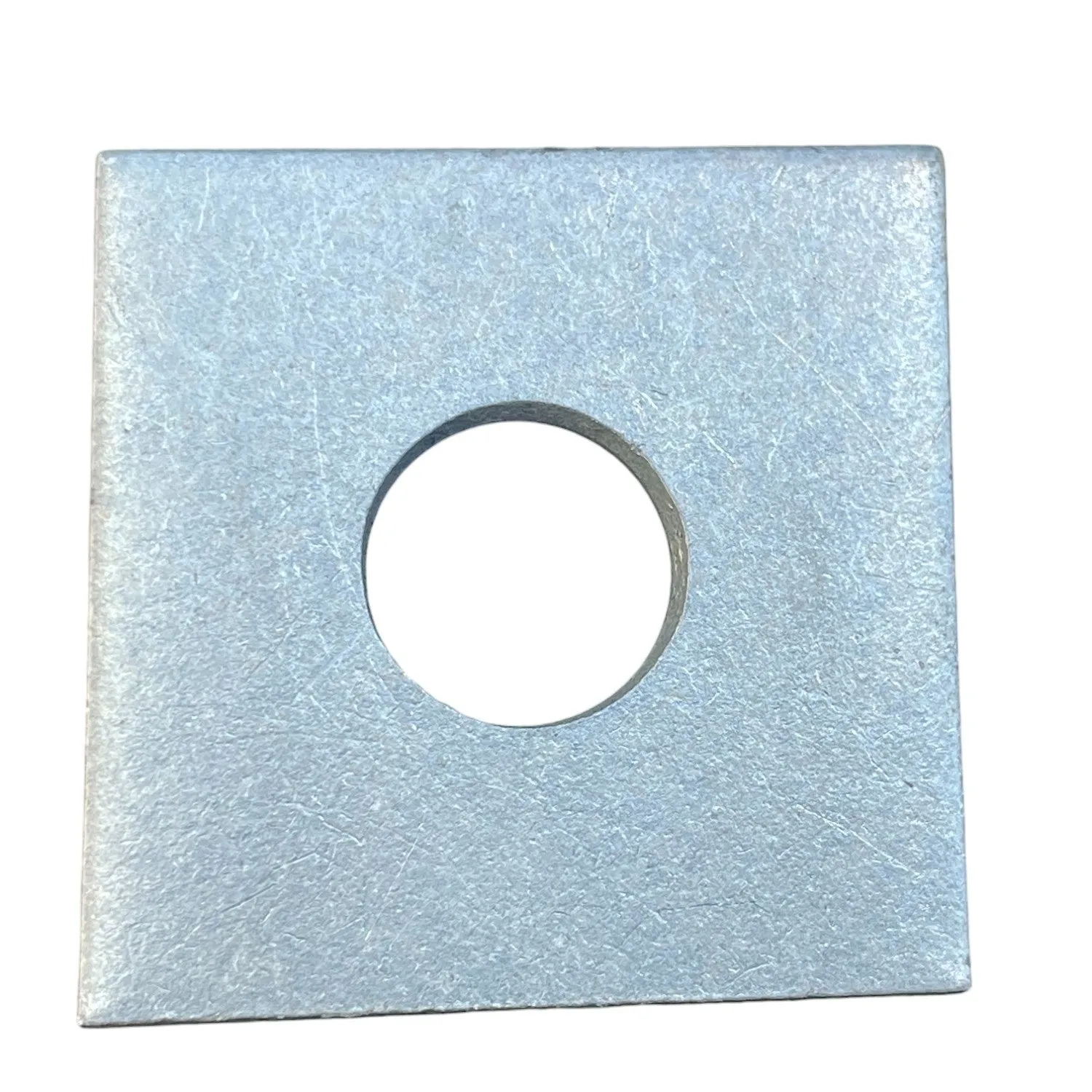 2" x 2" Galvanized Square Plate Washer - 5/8" Anchor Bolt Diameter