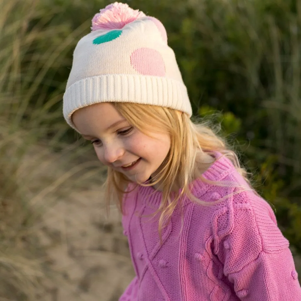 Acorn Kids: Spots Merino Beanie Pink