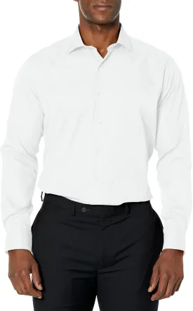 Alexis Bendel Men's Slim Fit Solid Cotton Dress Shirt