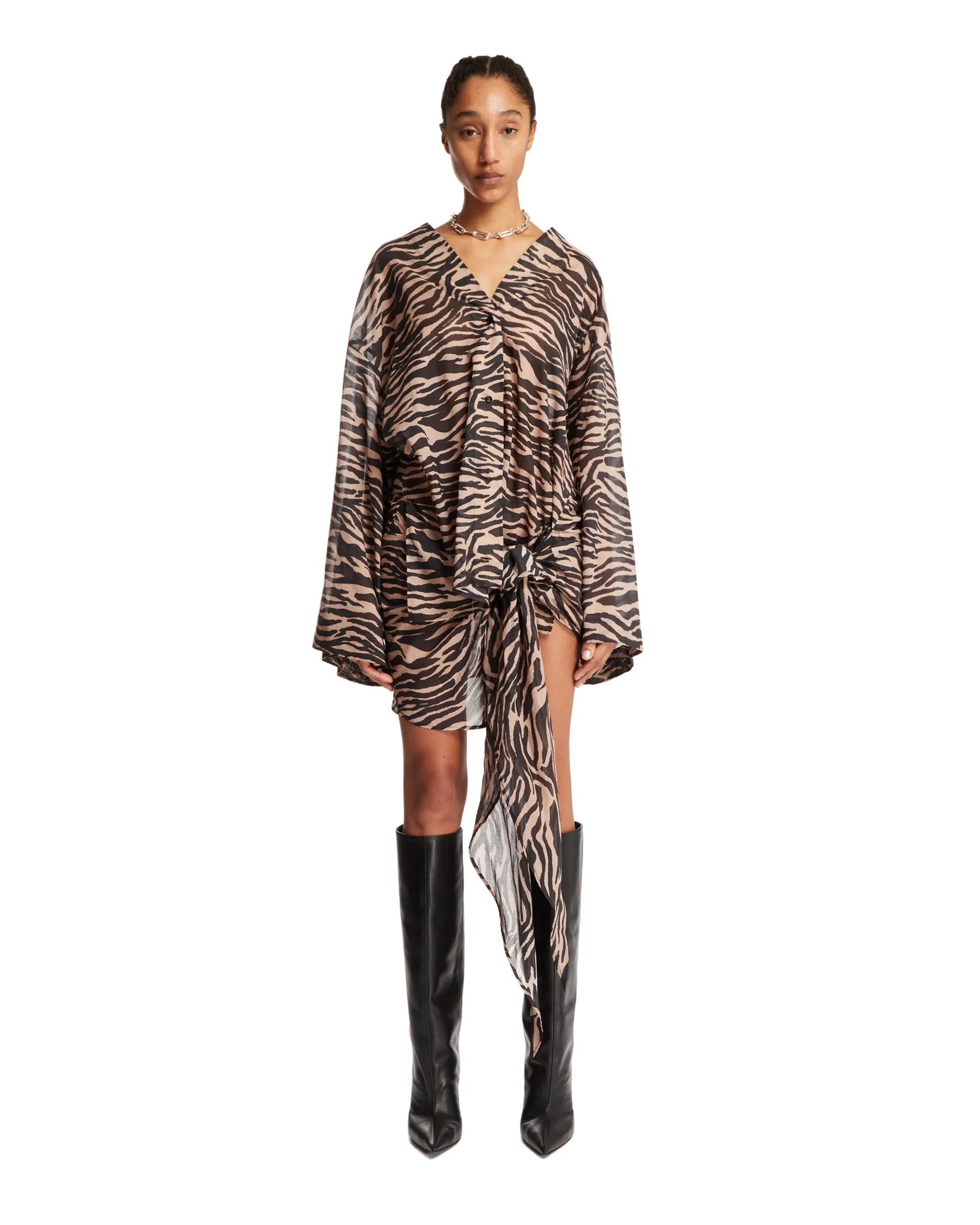 Animalier Draped Chemisier