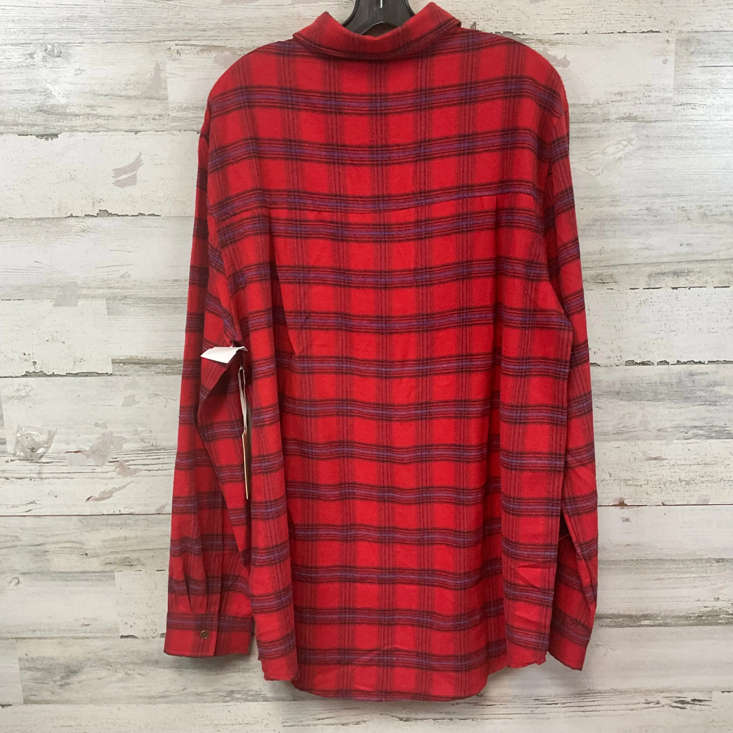 Blouse Long Sleeve By La Miel In Red, Size: L