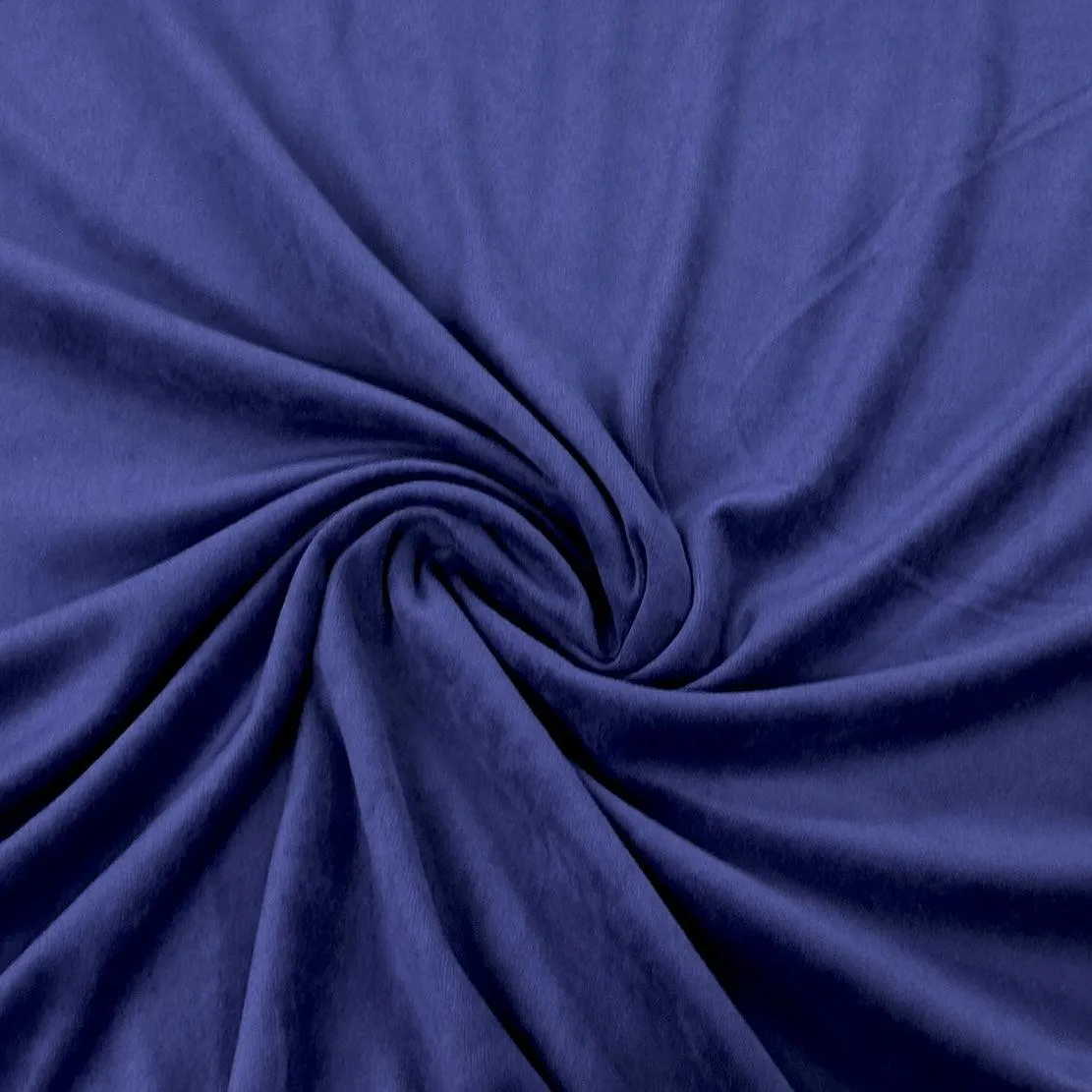 Bright Blue Cotton Velour Fabric