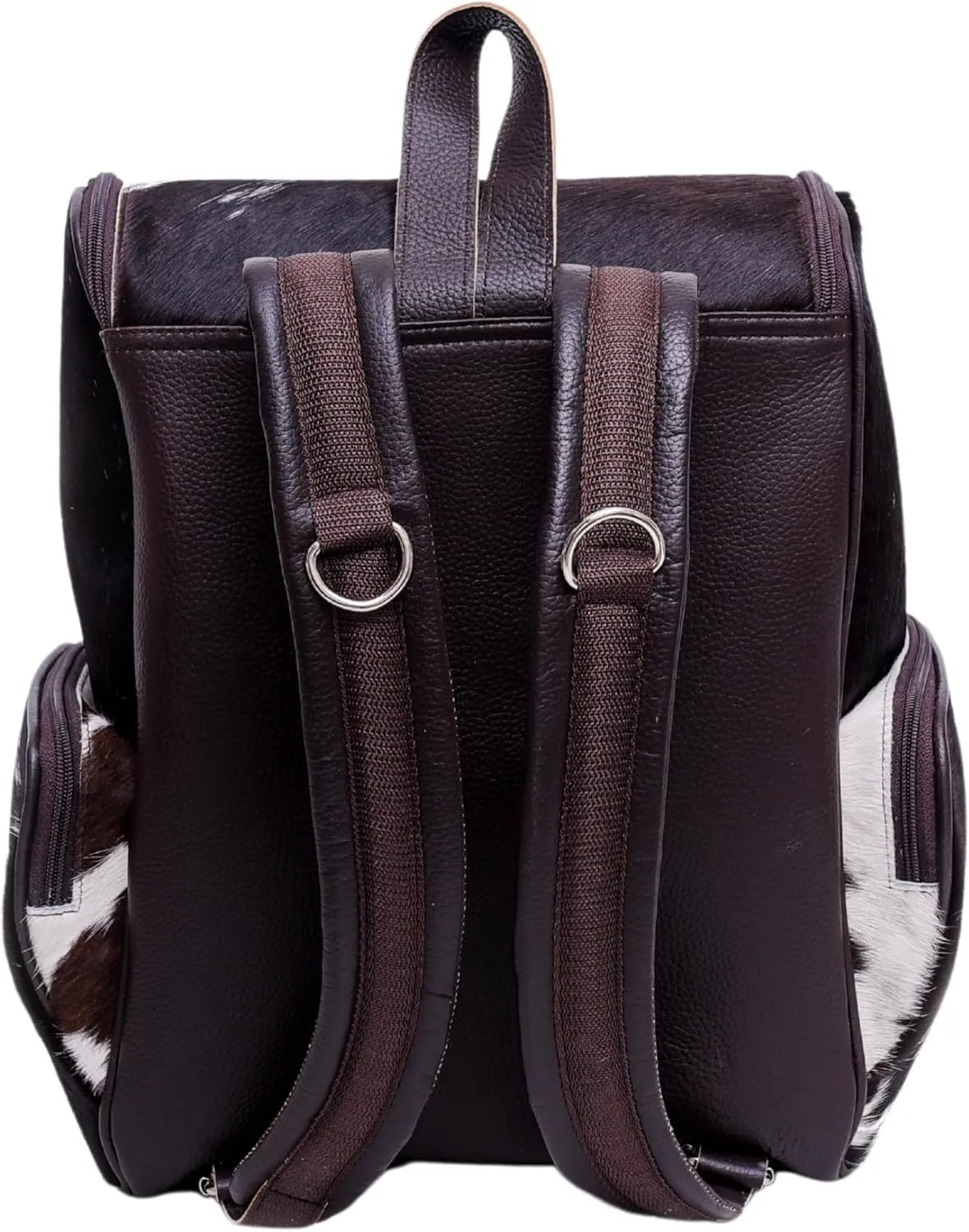 CHAYELL Cowhide Genuine Leather Backpack with Laptop Compartment  Travel Bag, Western Diaper Bag for Women (Brown jhalar, Brown)