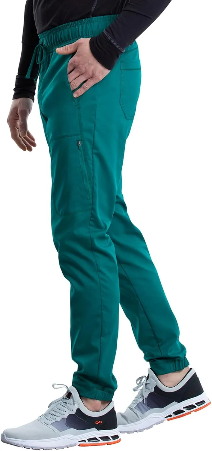 Cherokee Men Scrubs Pant Natural Rise Jogger with Zip Cargo Pocket WW012