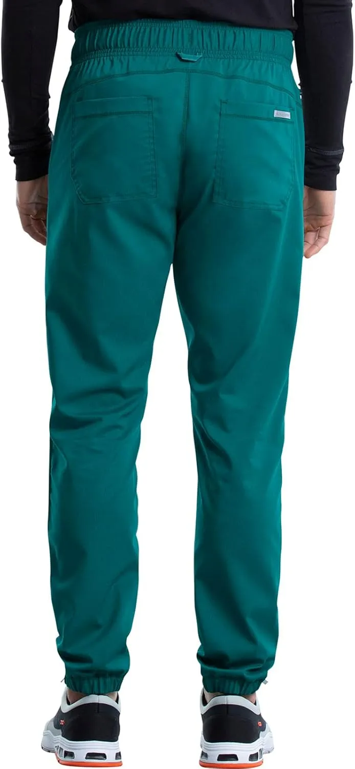 Cherokee Men Scrubs Pant Natural Rise Jogger with Zip Cargo Pocket WW012