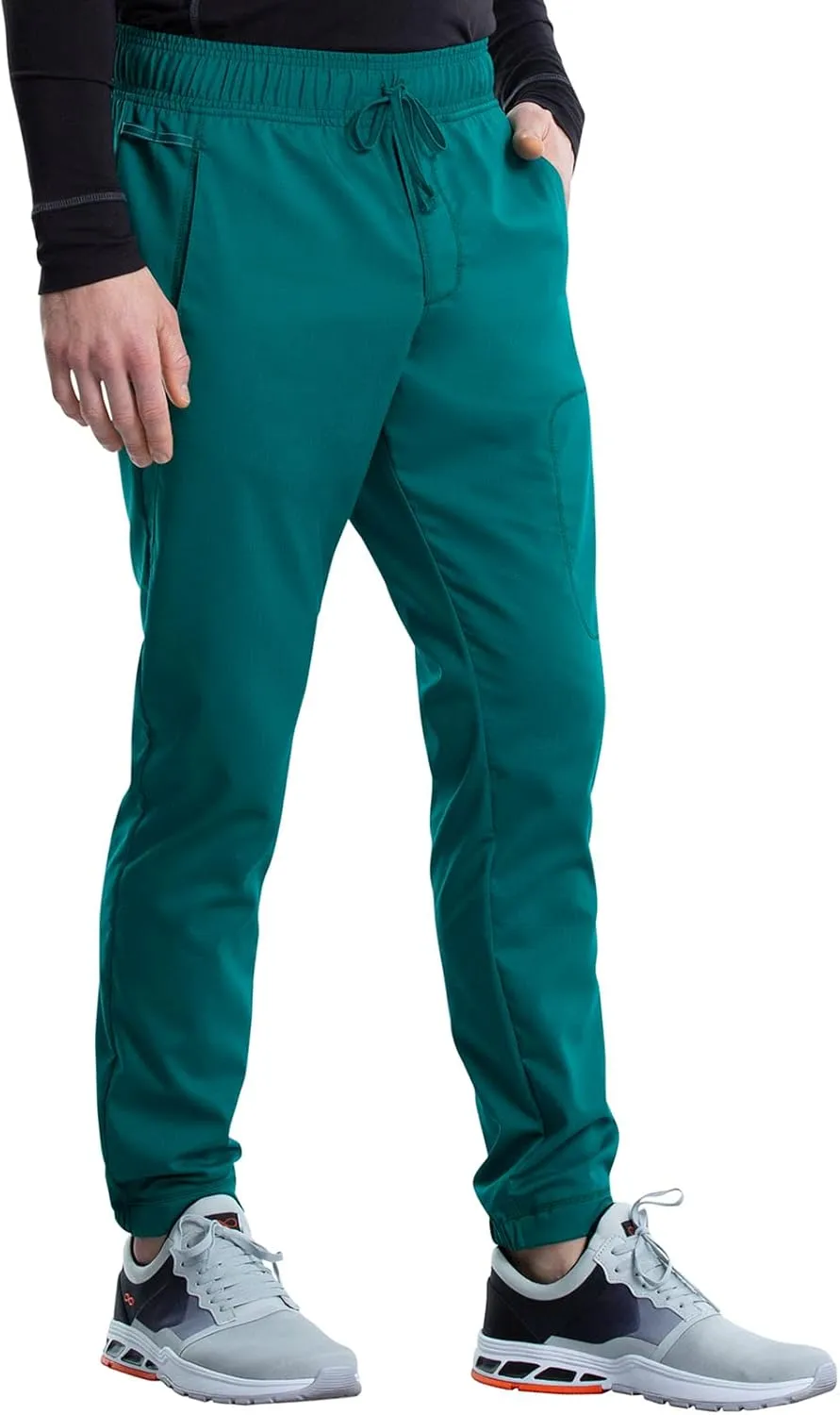 Cherokee Men Scrubs Pant Natural Rise Jogger with Zip Cargo Pocket WW012