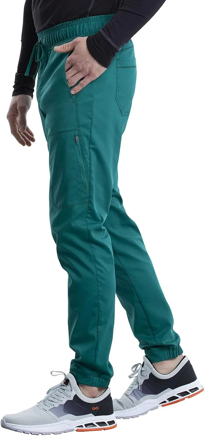 Cherokee Men Scrubs Pant Natural Rise Jogger with Zip Cargo Pocket WW012