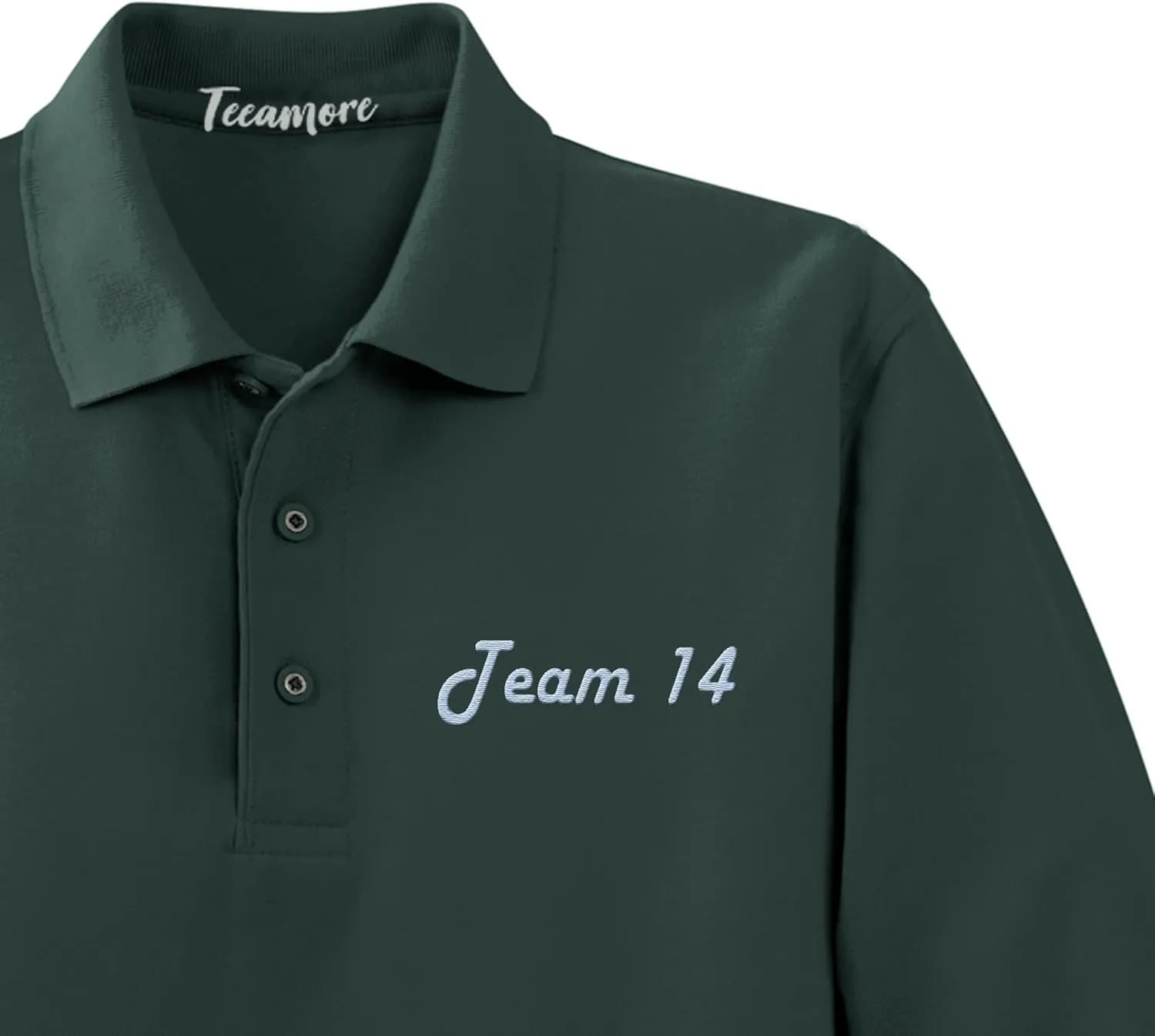 Custom Embroidered Long Sleeve Polo Shirts for Men Personalized Embroidery Text