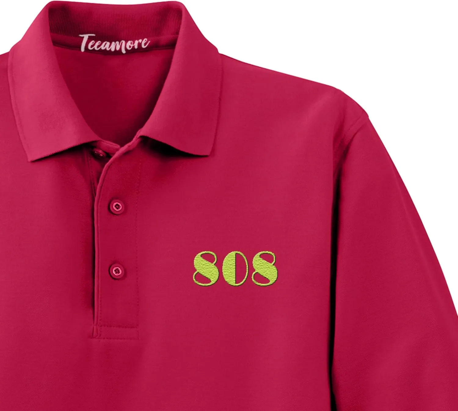 Custom Embroidered Long Sleeve Polo Shirts for Men Personalized Embroidery Text