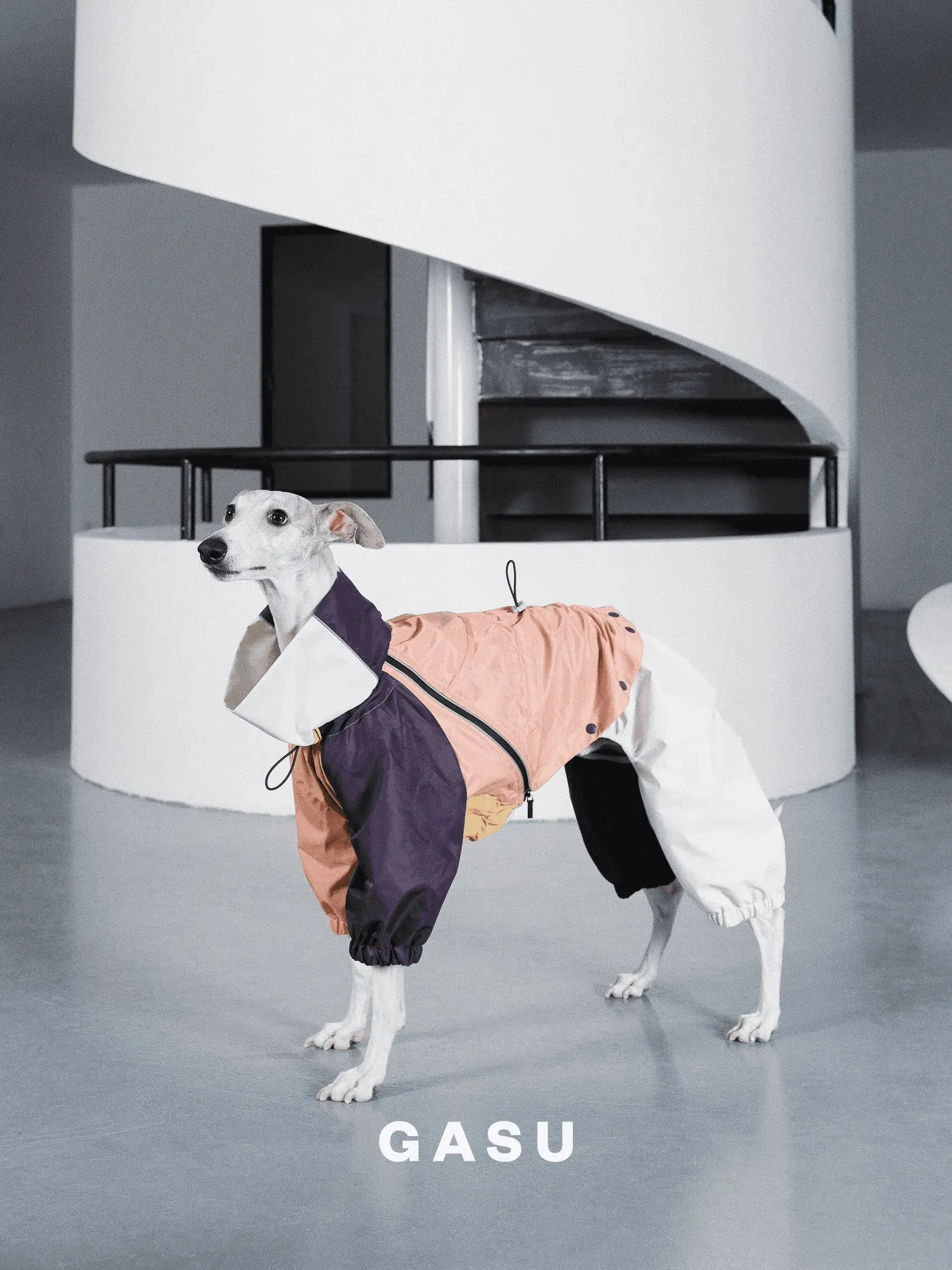 Detachable 4-Leg Dog Raincoat | Peach Khaki