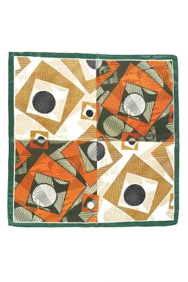 Dizzying Heights Olive  Square Satin Scarf