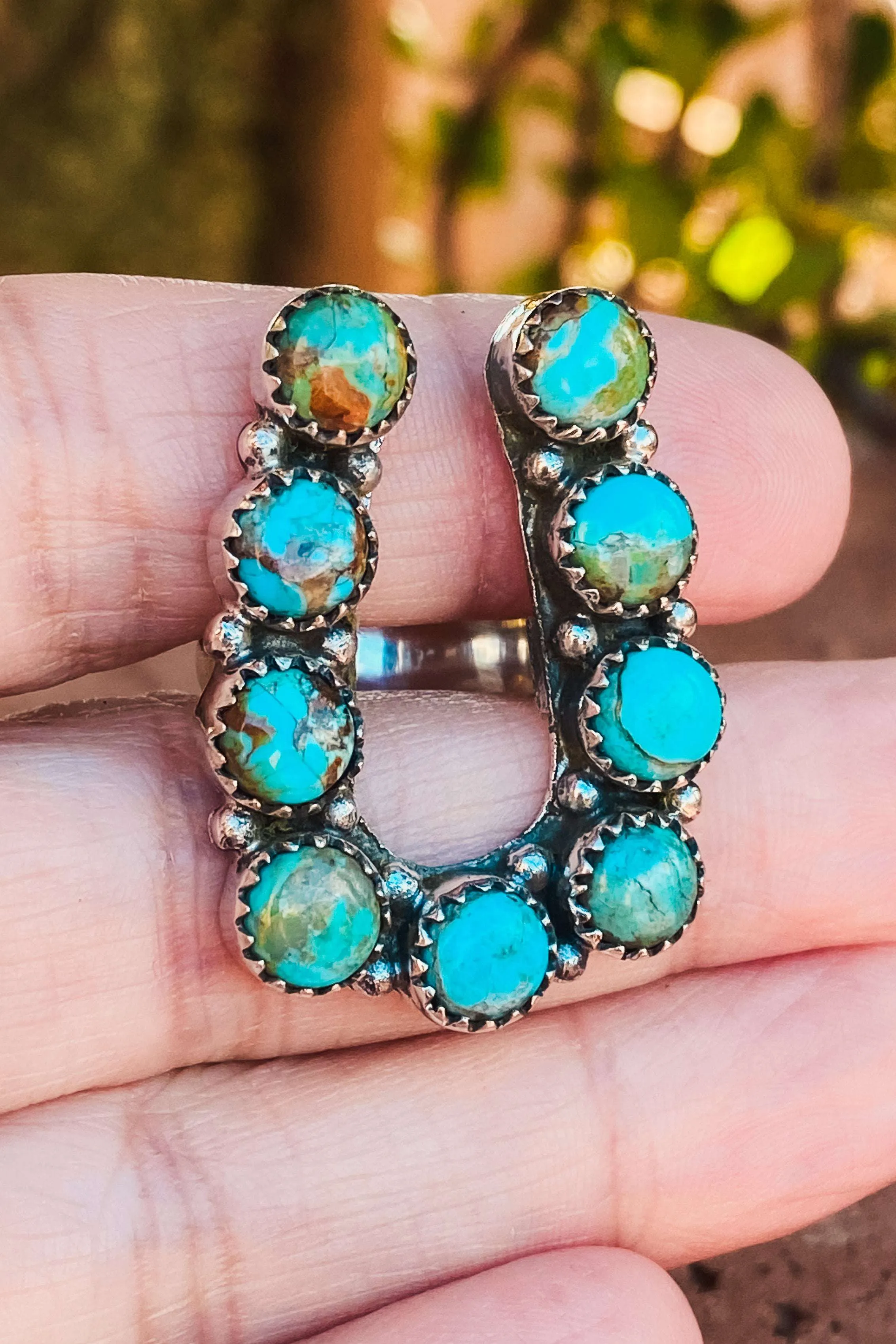 Good Luck Charm Royston Turquoise Horseshoe Ring