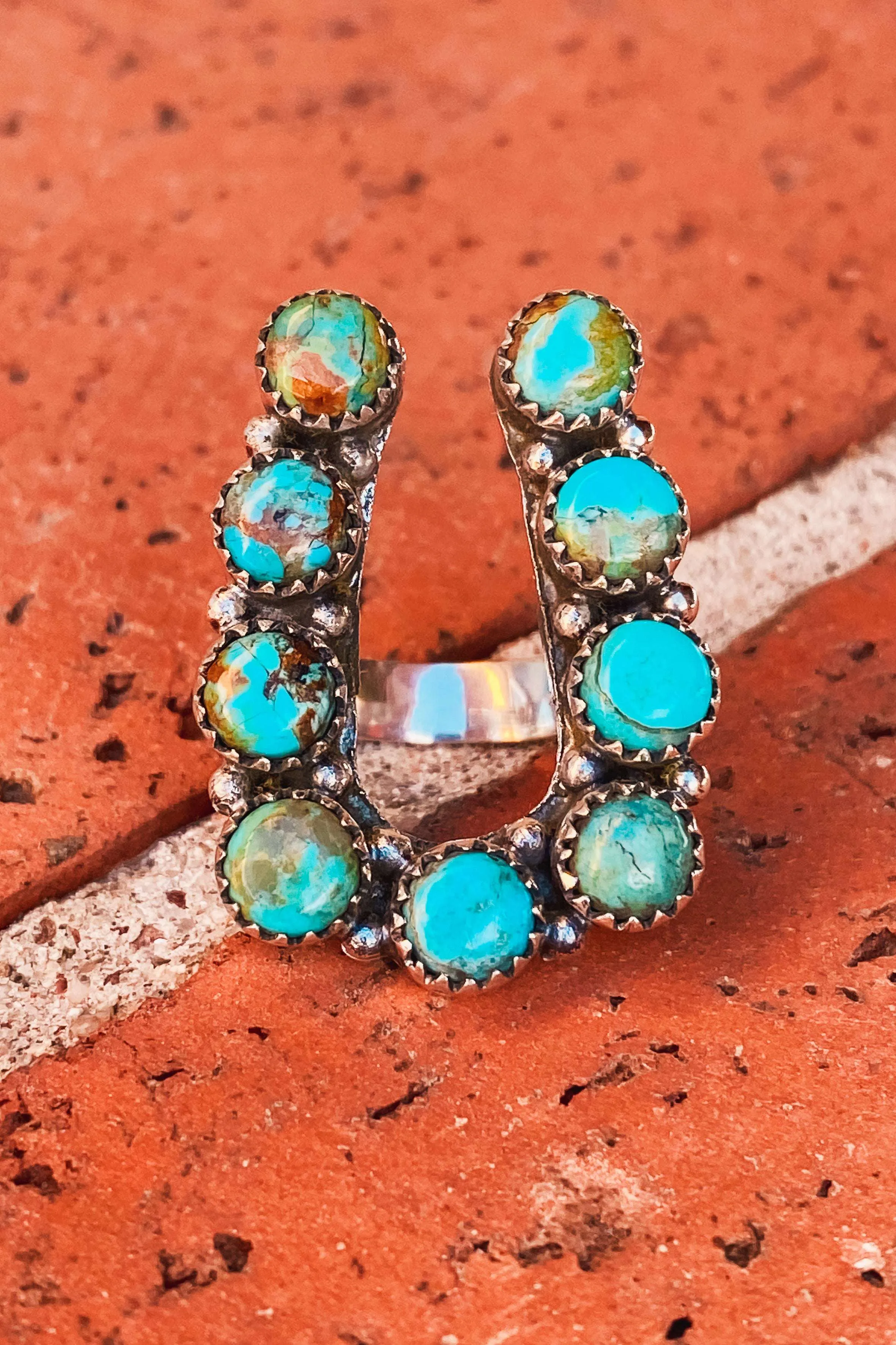Good Luck Charm Royston Turquoise Horseshoe Ring