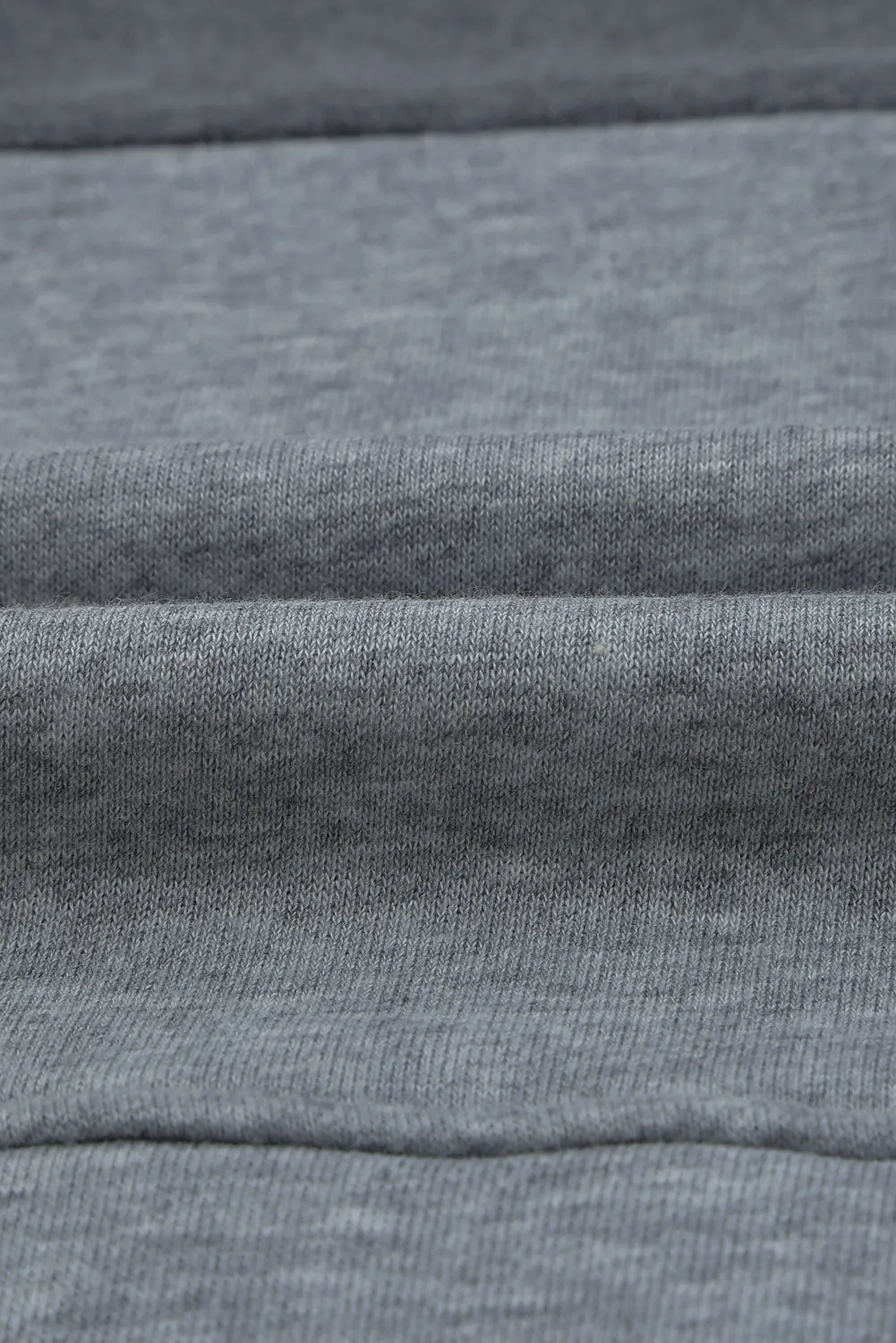 Gray Crew Neck Colorblock Plus Size Sweatshirt