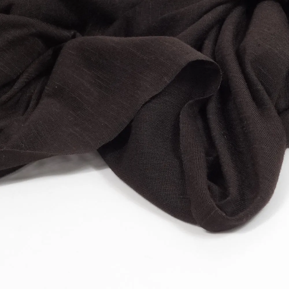 Jersey polyester fin flammé marron