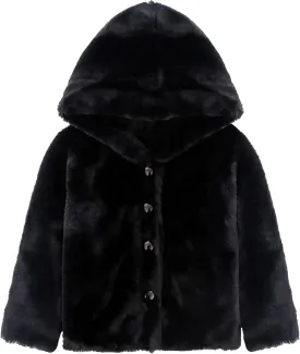 Lilax Girls Cozy Hooded Winter Faux Fur Jacket Coat