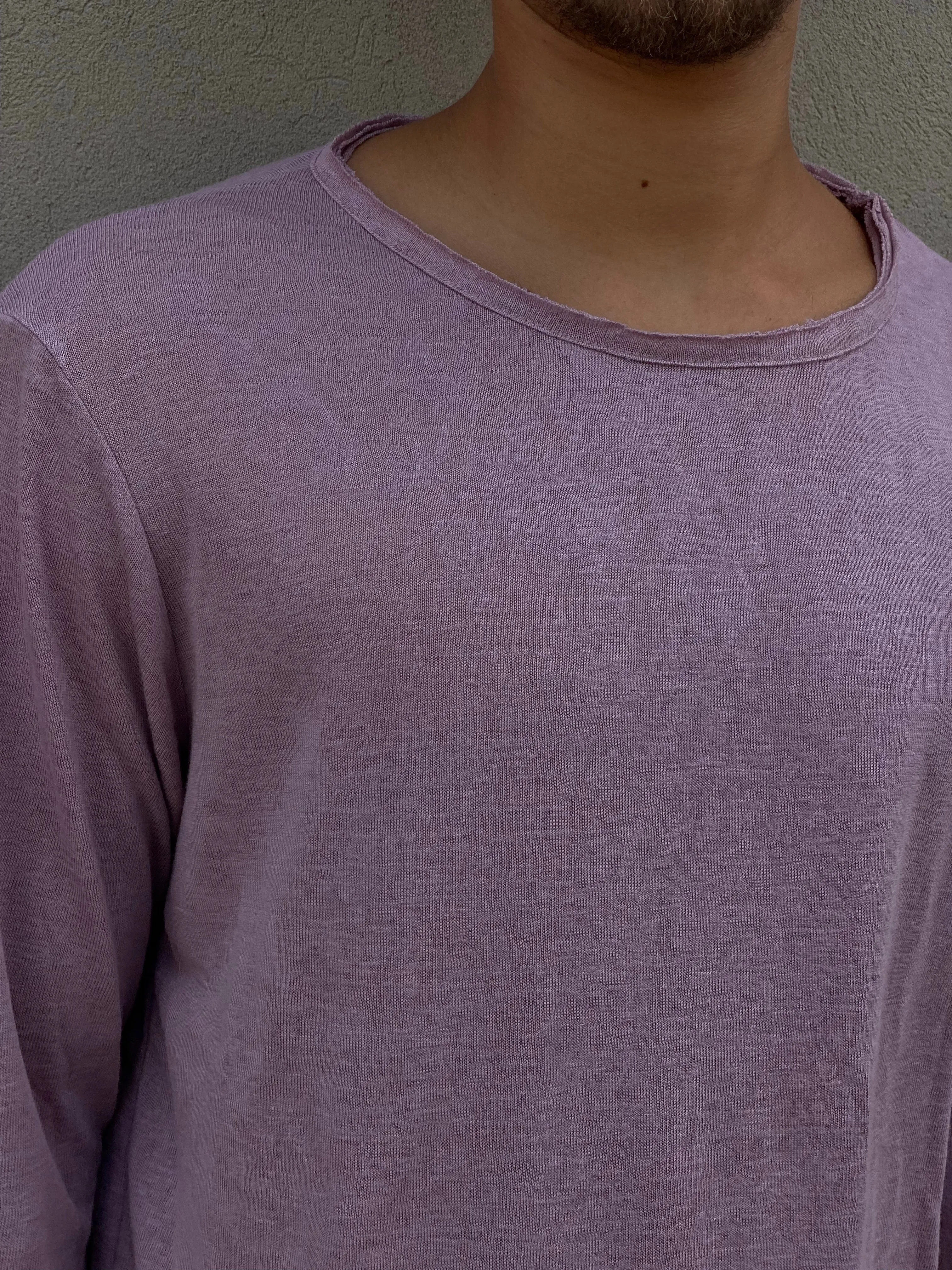 LINEN LONG SLEEVE SHIRT - PINK
