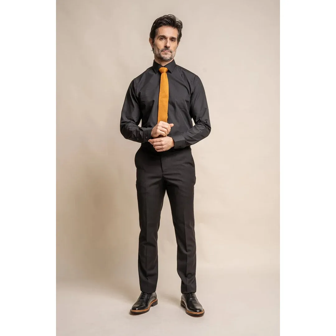 Marco - Men's Classic Black Trousers