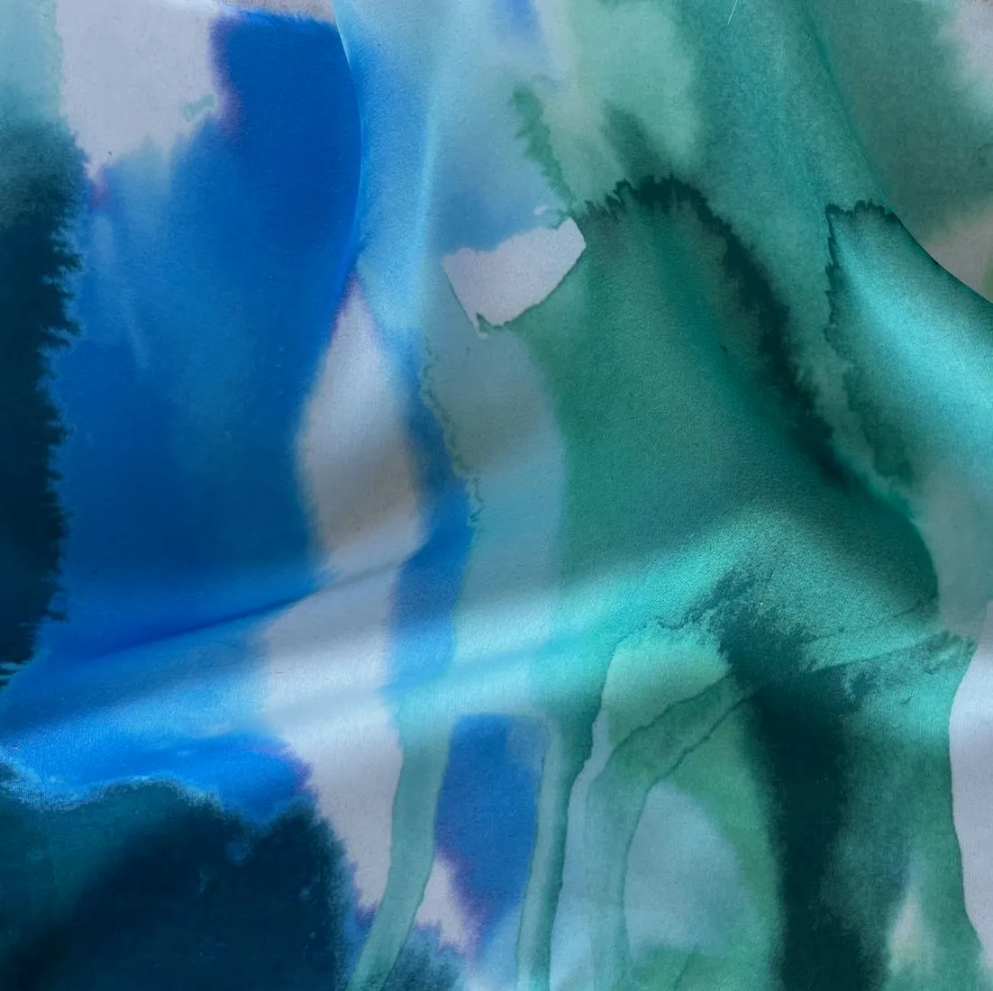 Monet's Pond Polyester Charmeuse