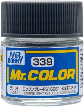 Mr. Hobby C339 Mr. Color Gloss Engine Gray FS16081 Lacquer Paint 10ml