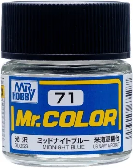 Mr. Hobby C71 Mr. Color Gloss Midnight Blue Lacquer Paint 10ml