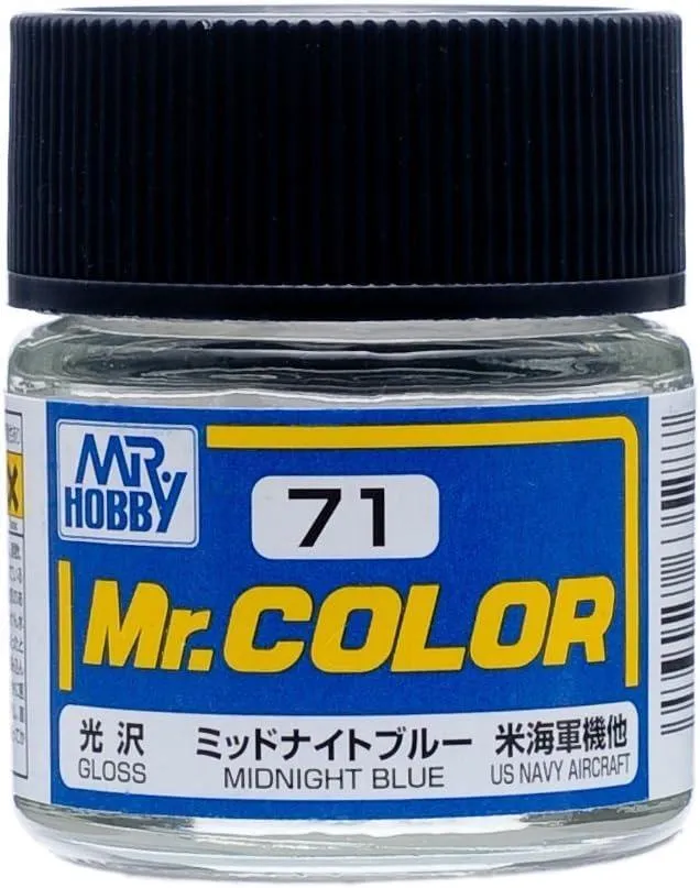 Mr. Hobby C71 Mr. Color Gloss Midnight Blue Lacquer Paint 10ml
