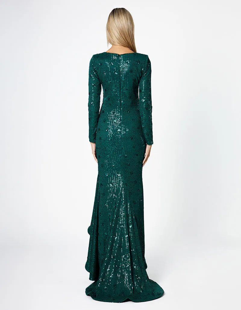 ORLA LONG SLEEVE HI LO GOWN B66D03HL