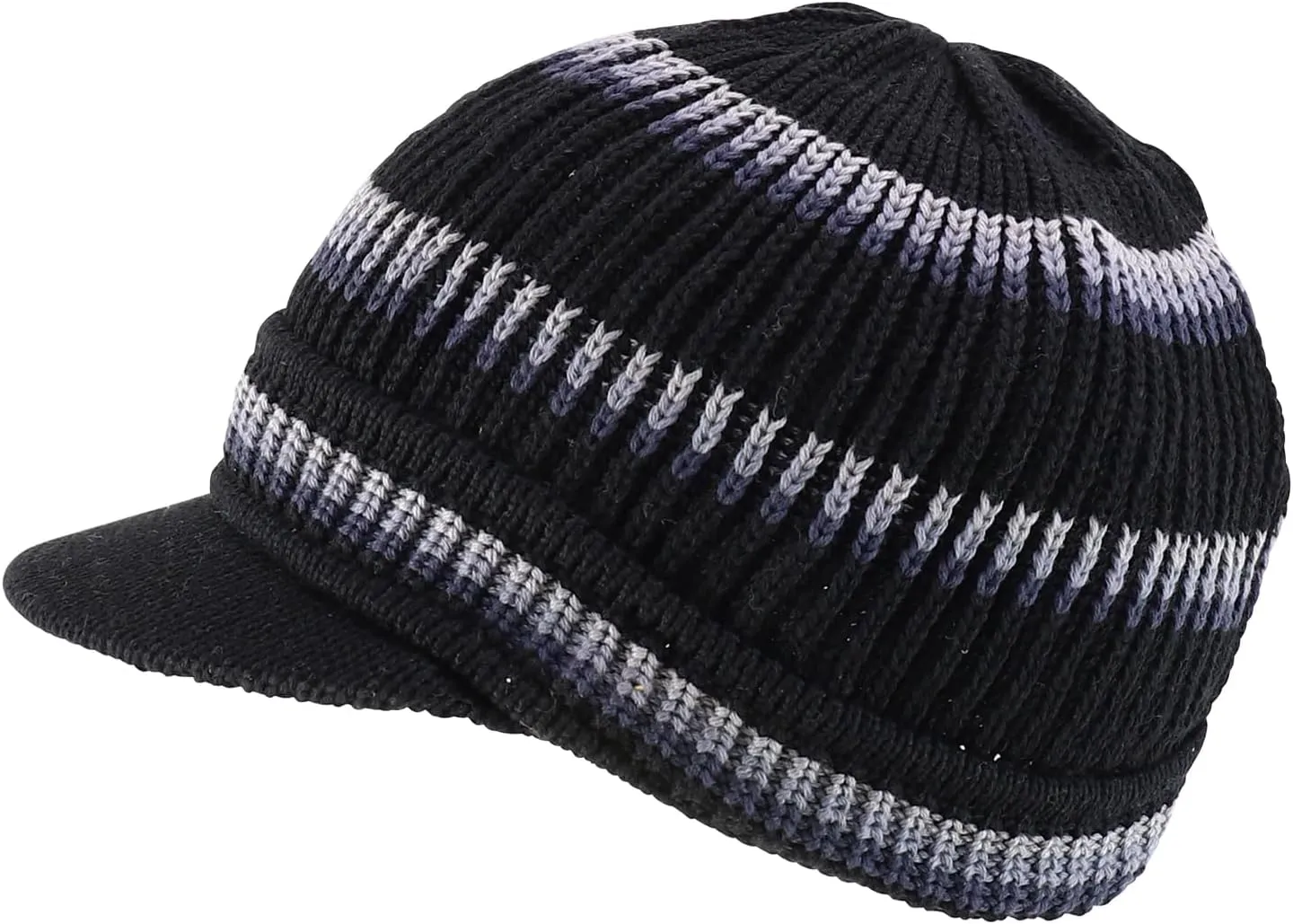 Rasta Cotton Rib Knitted Beanie Visor