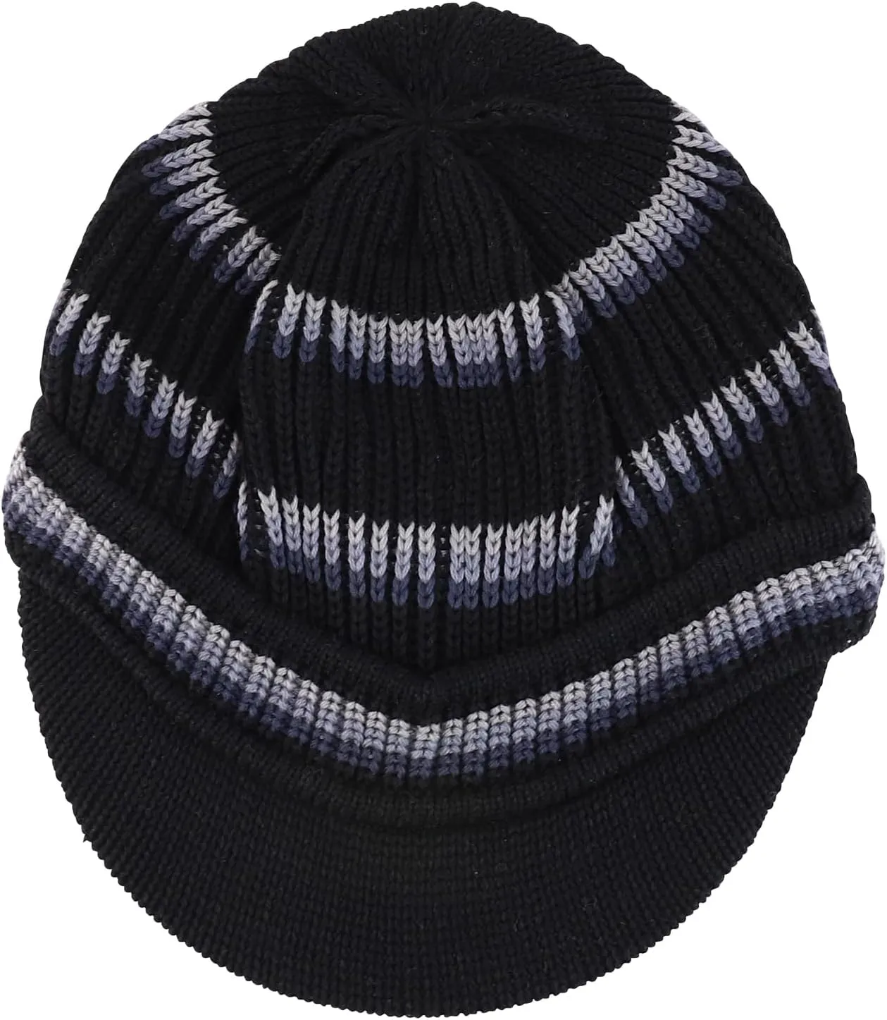 Rasta Cotton Rib Knitted Beanie Visor