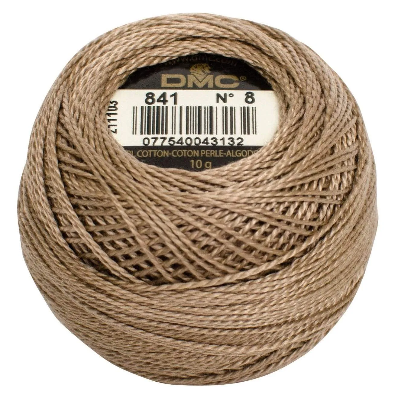 Size 8 Pearl Cotton Ball in Color 841 ~ Light Beige Brown