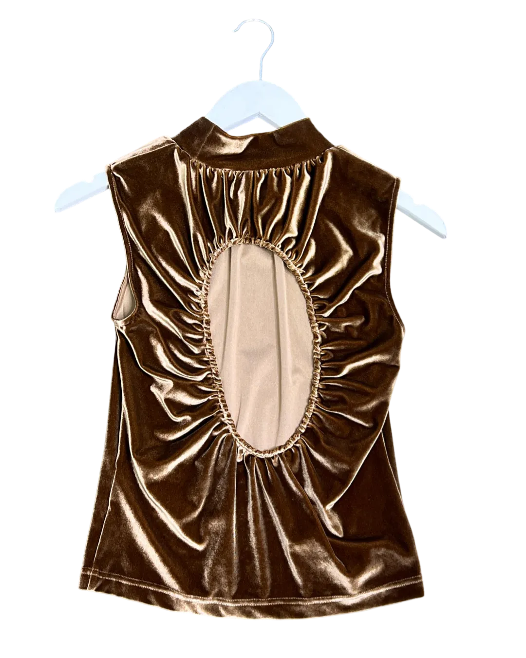 Size M - P.A.M. Deep Minx Varg 2.0 Velour Cut-Out Tank Top