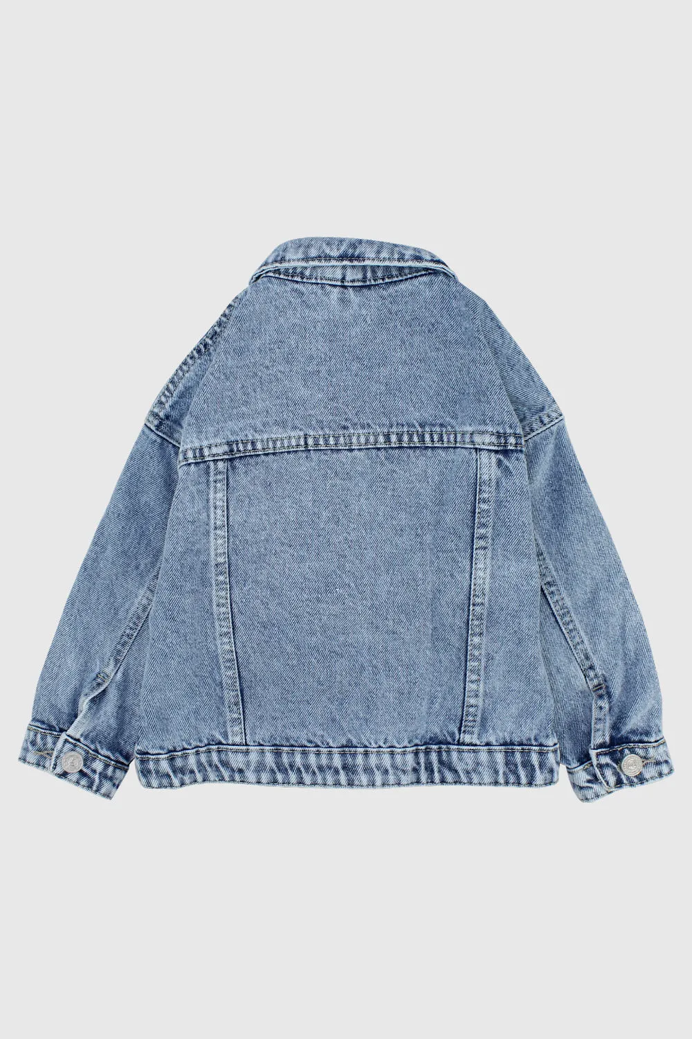 Unisex Blue Long-Sleeved Jean Jacket