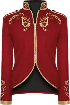 Unisex Military Blazers Prince Coats Drummer Parade Punk Officer Fitted Jackets