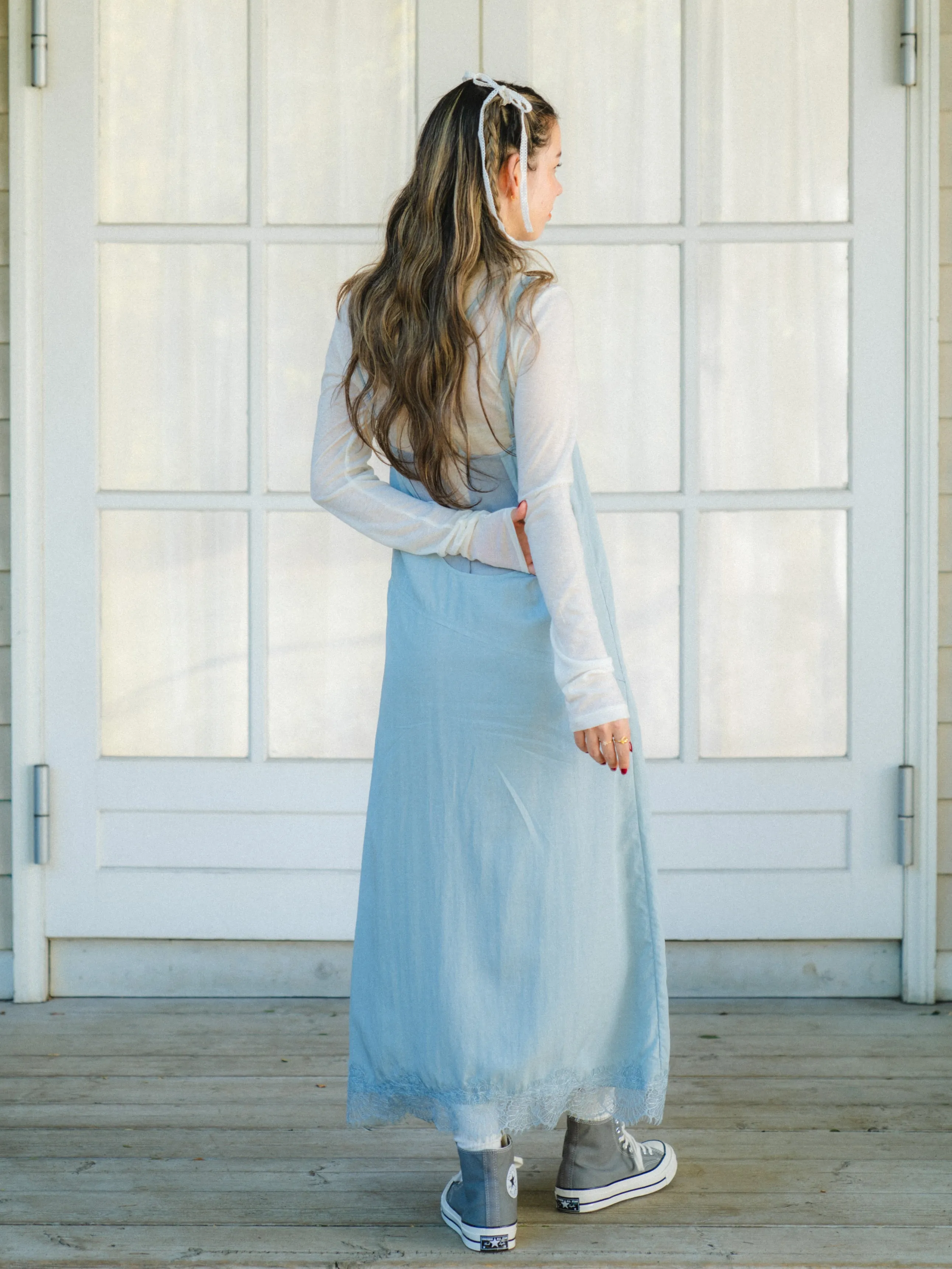 Vintage Lace Design Long Dress