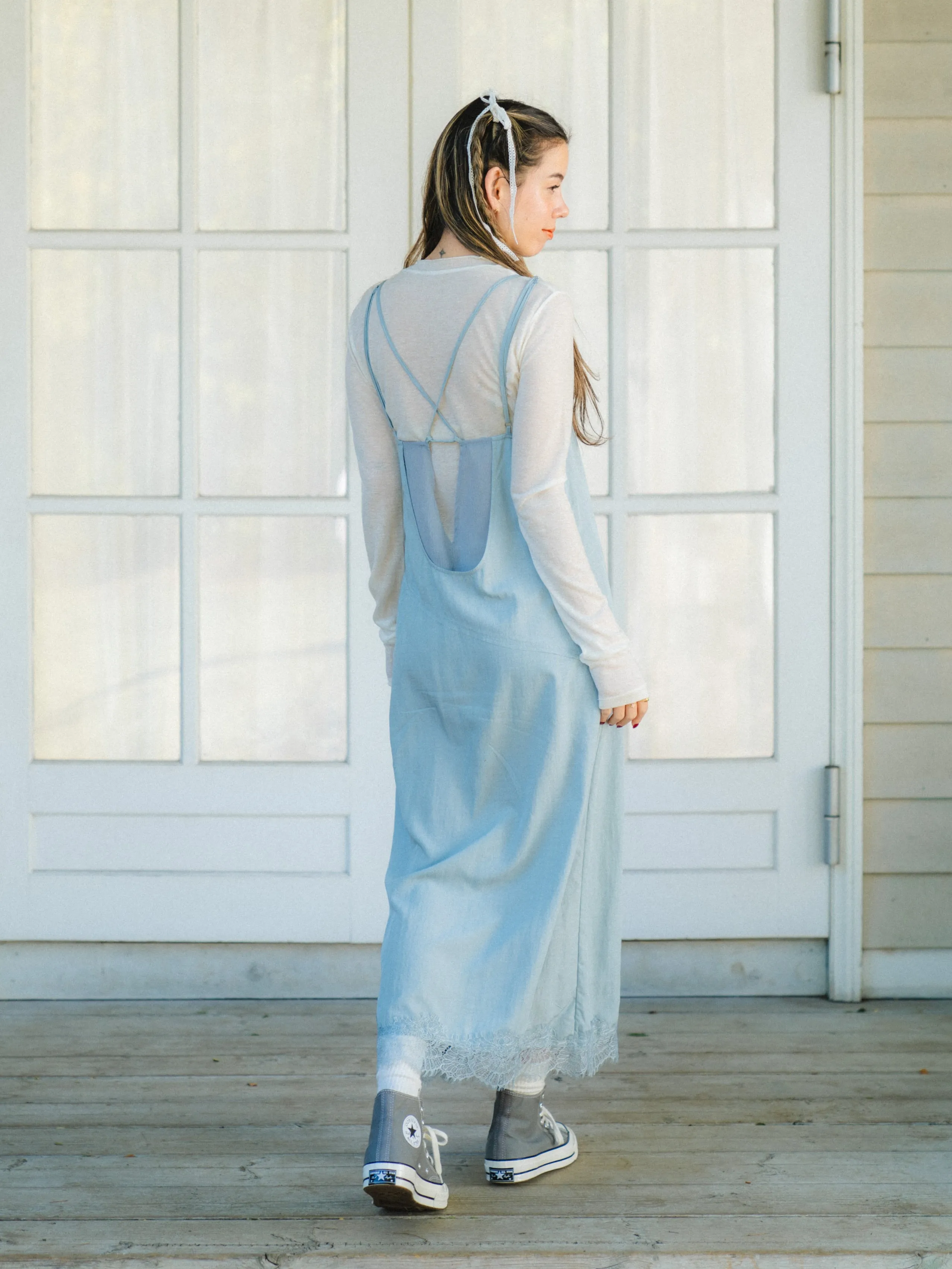 Vintage Lace Design Long Dress