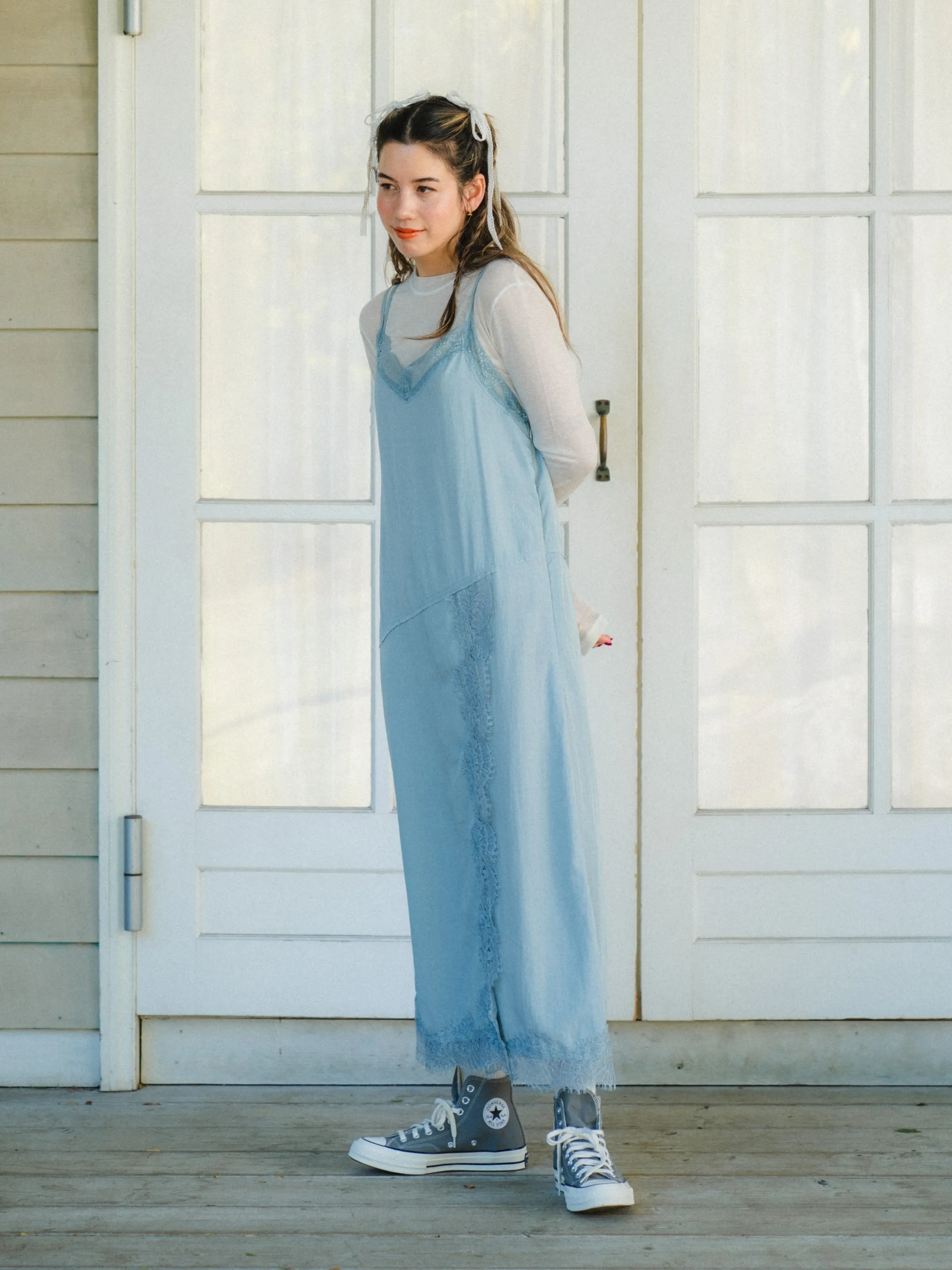 Vintage Lace Design Long Dress