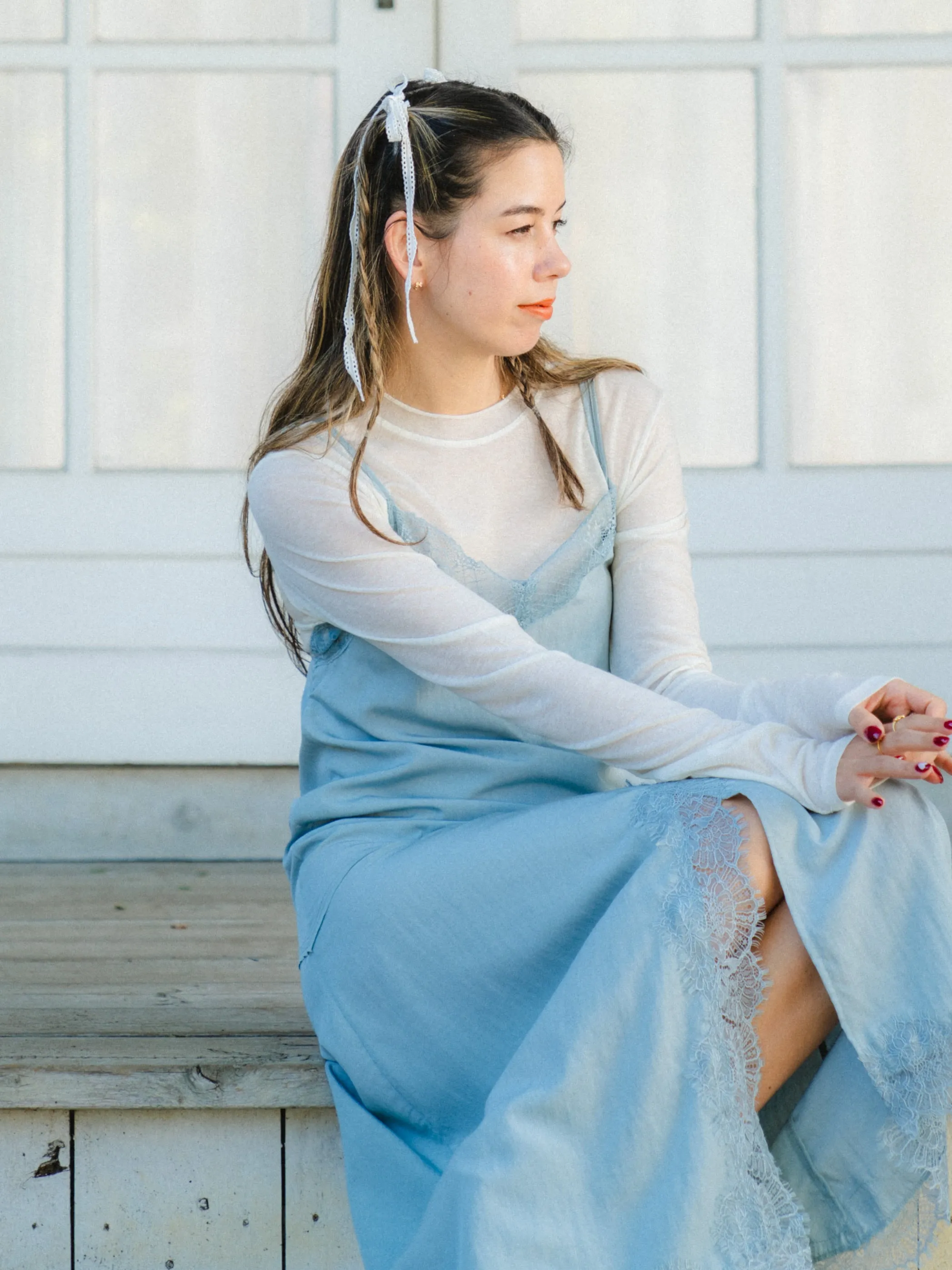 Vintage Lace Design Long Dress