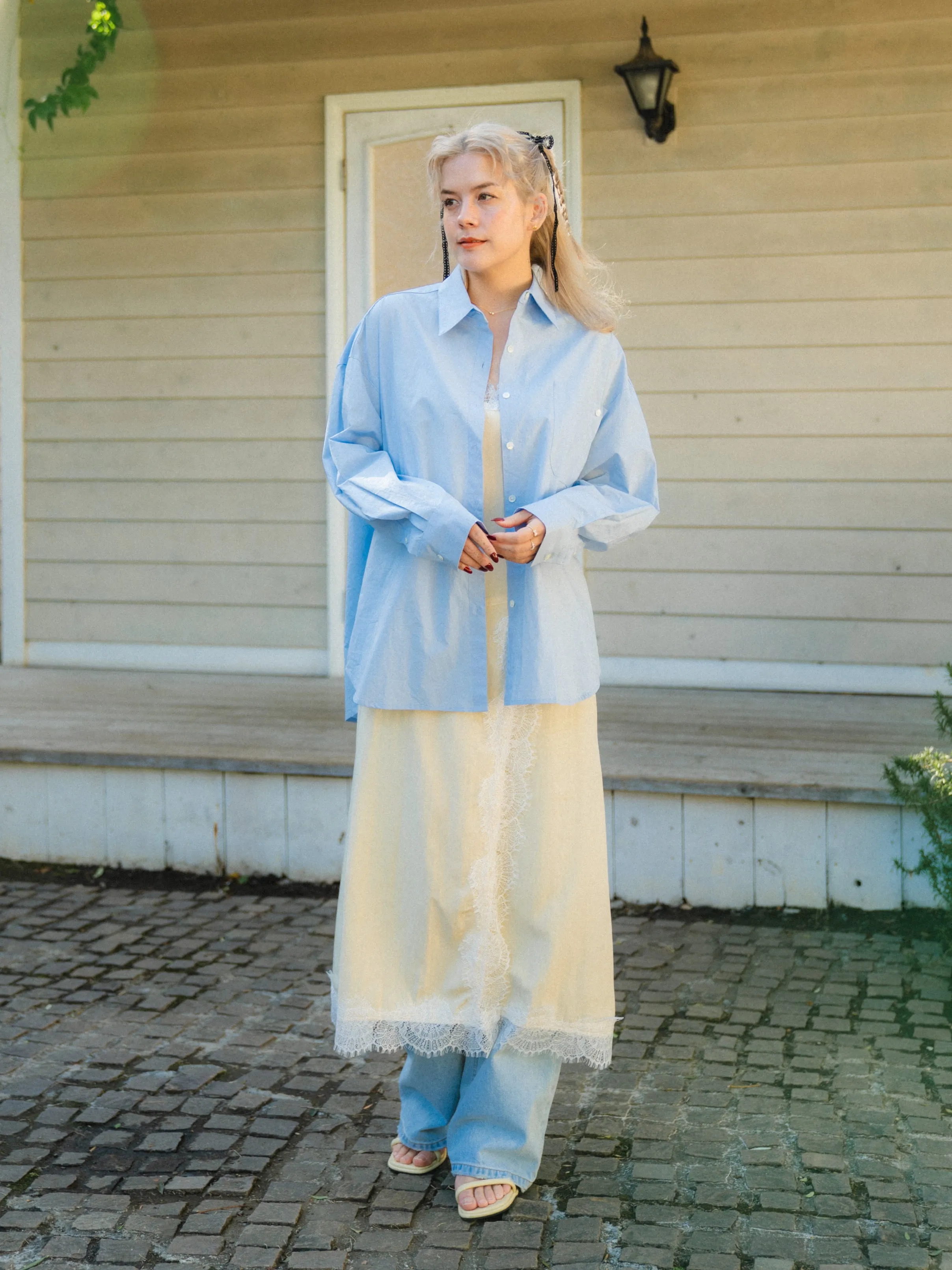 Vintage Lace Design Long Dress