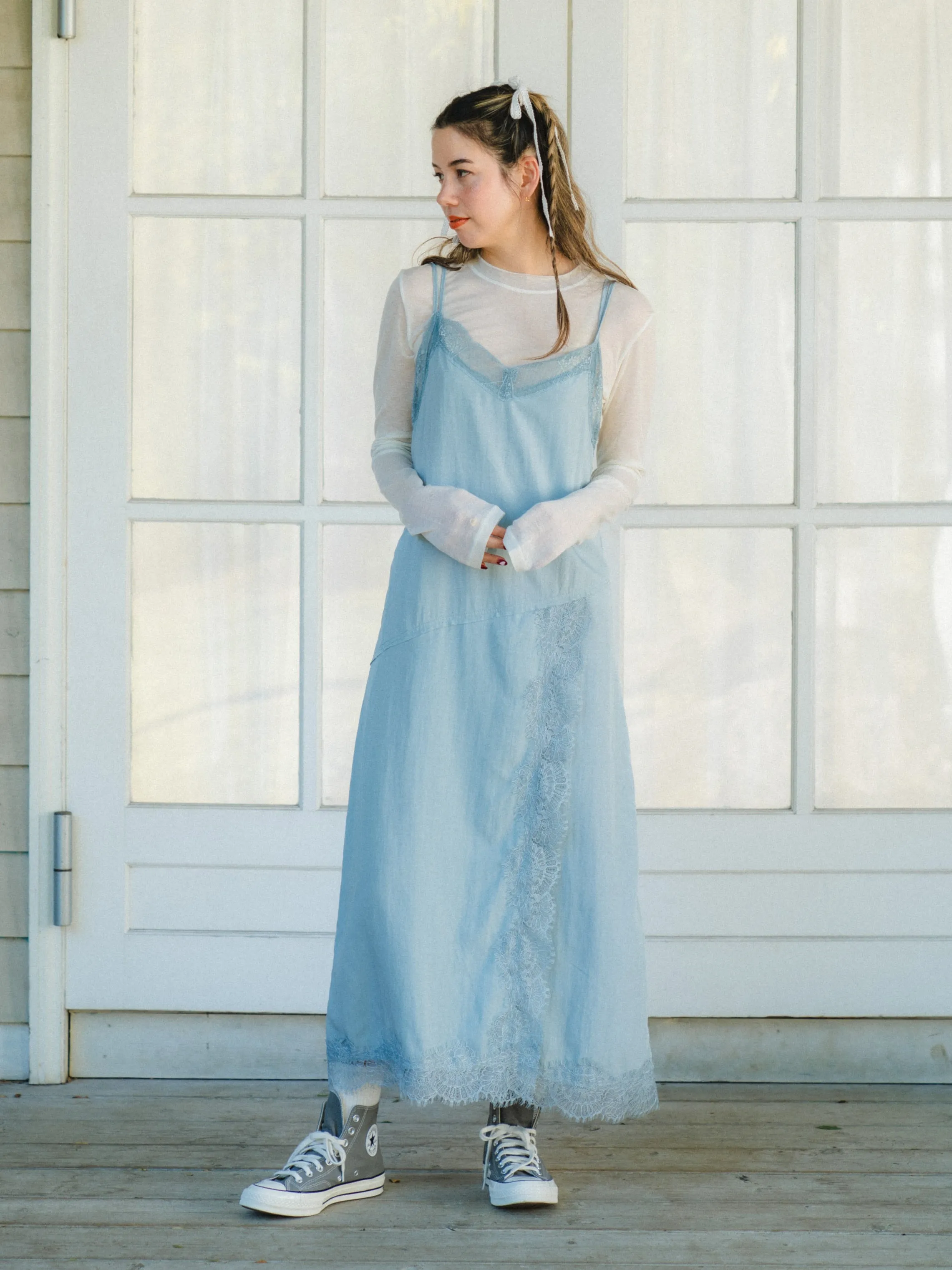 Vintage Lace Design Long Dress