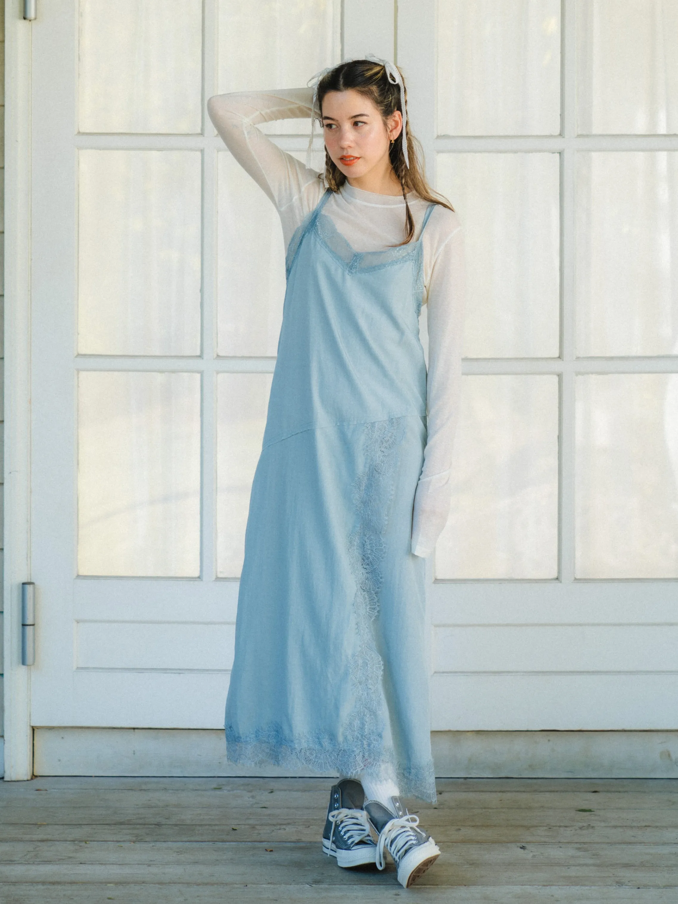 Vintage Lace Design Long Dress