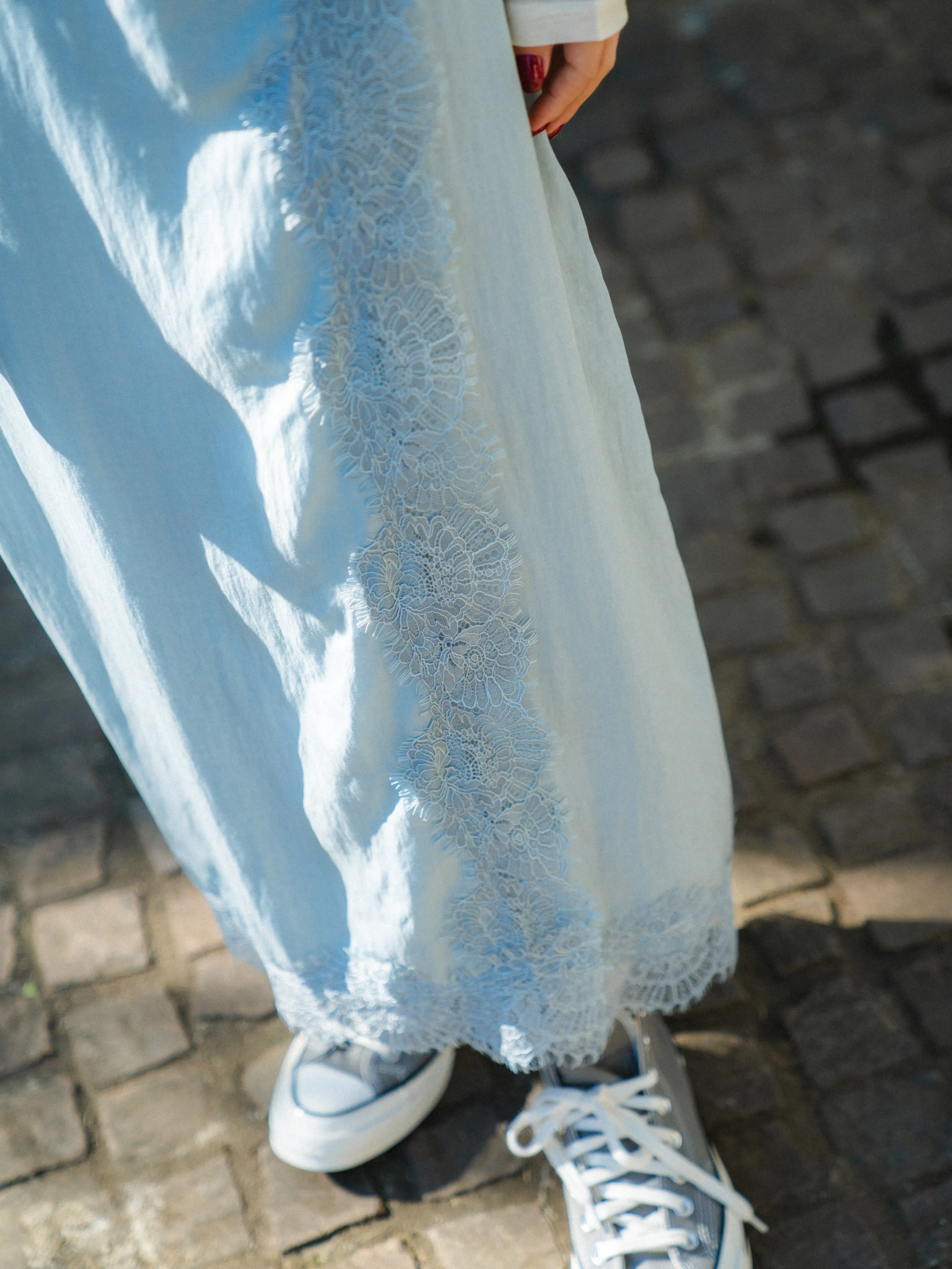 Vintage Lace Design Long Dress