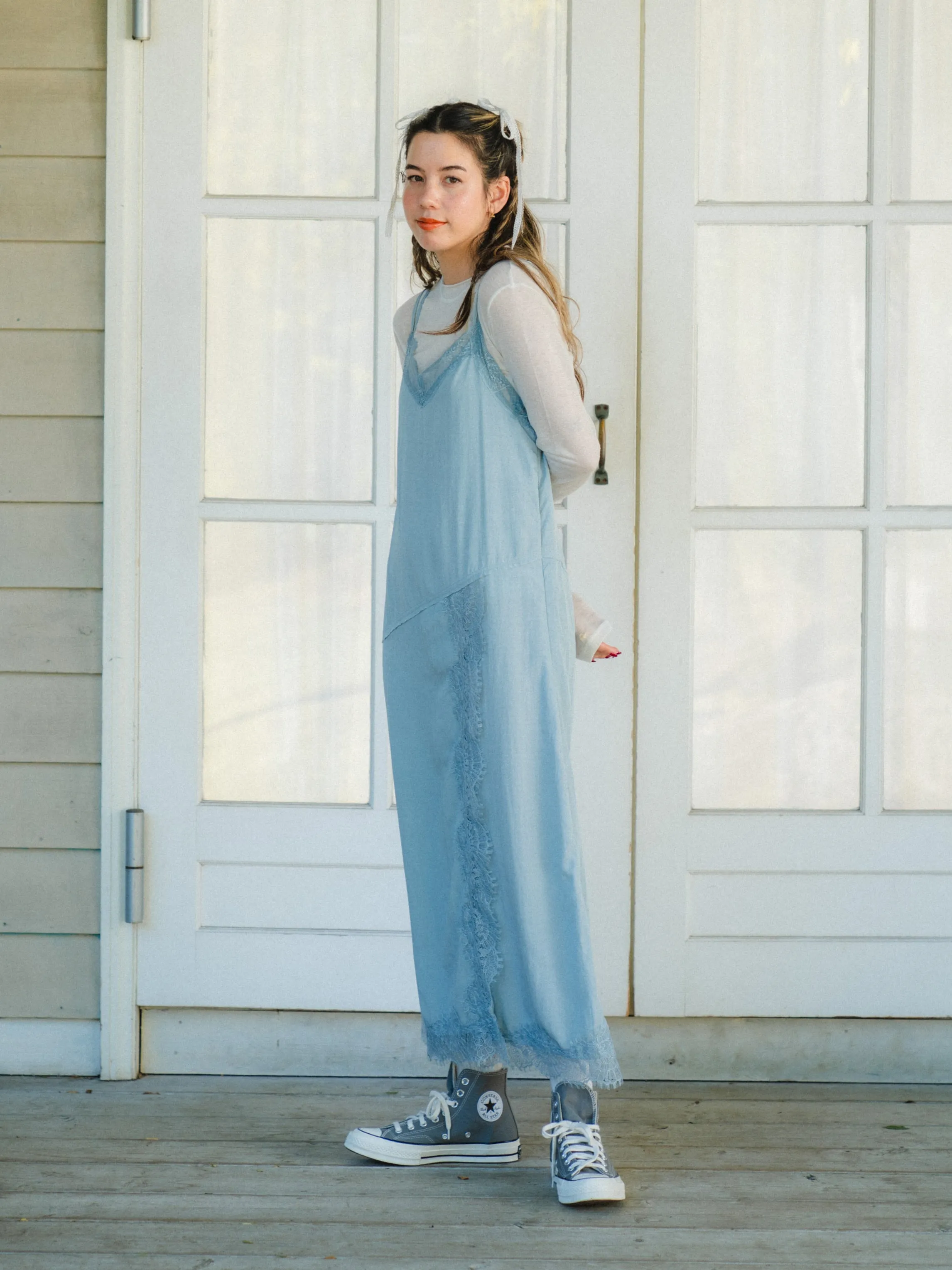 Vintage Lace Design Long Dress