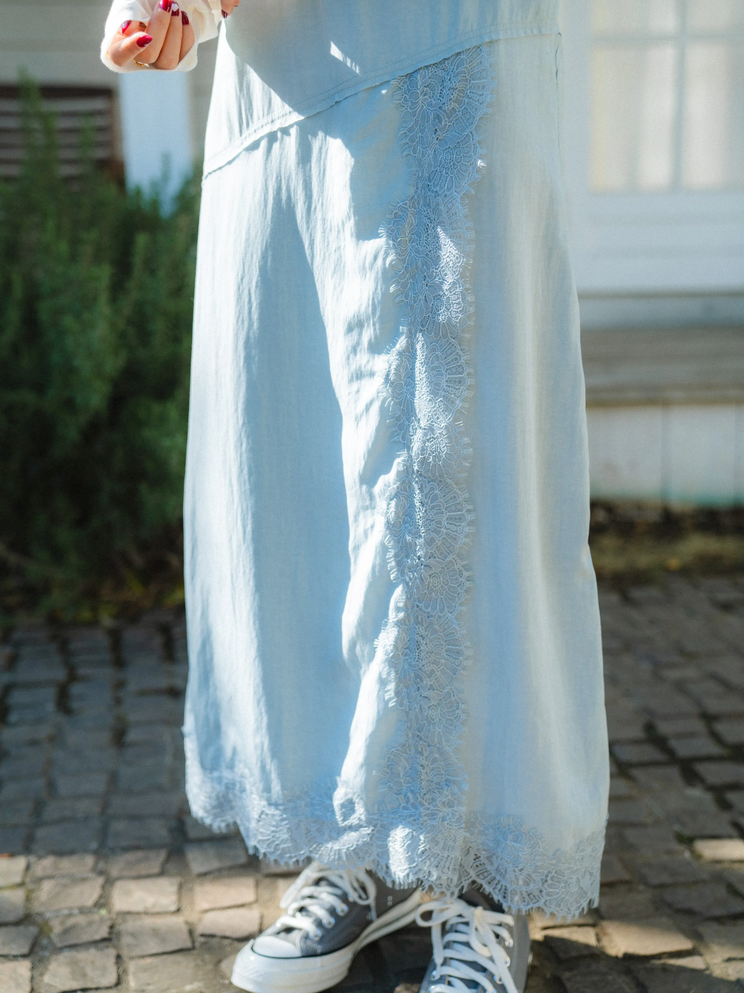 Vintage Lace Design Long Dress