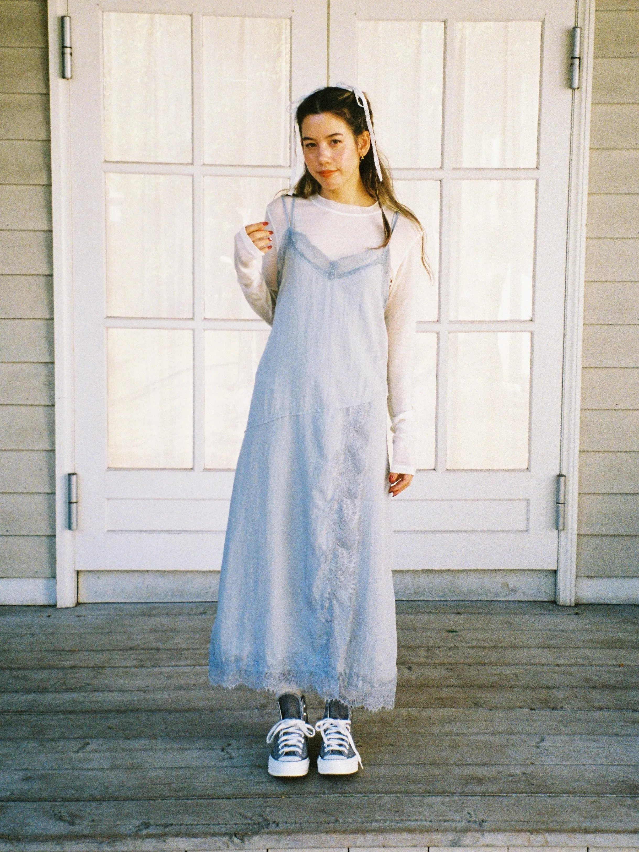 Vintage Lace Design Long Dress