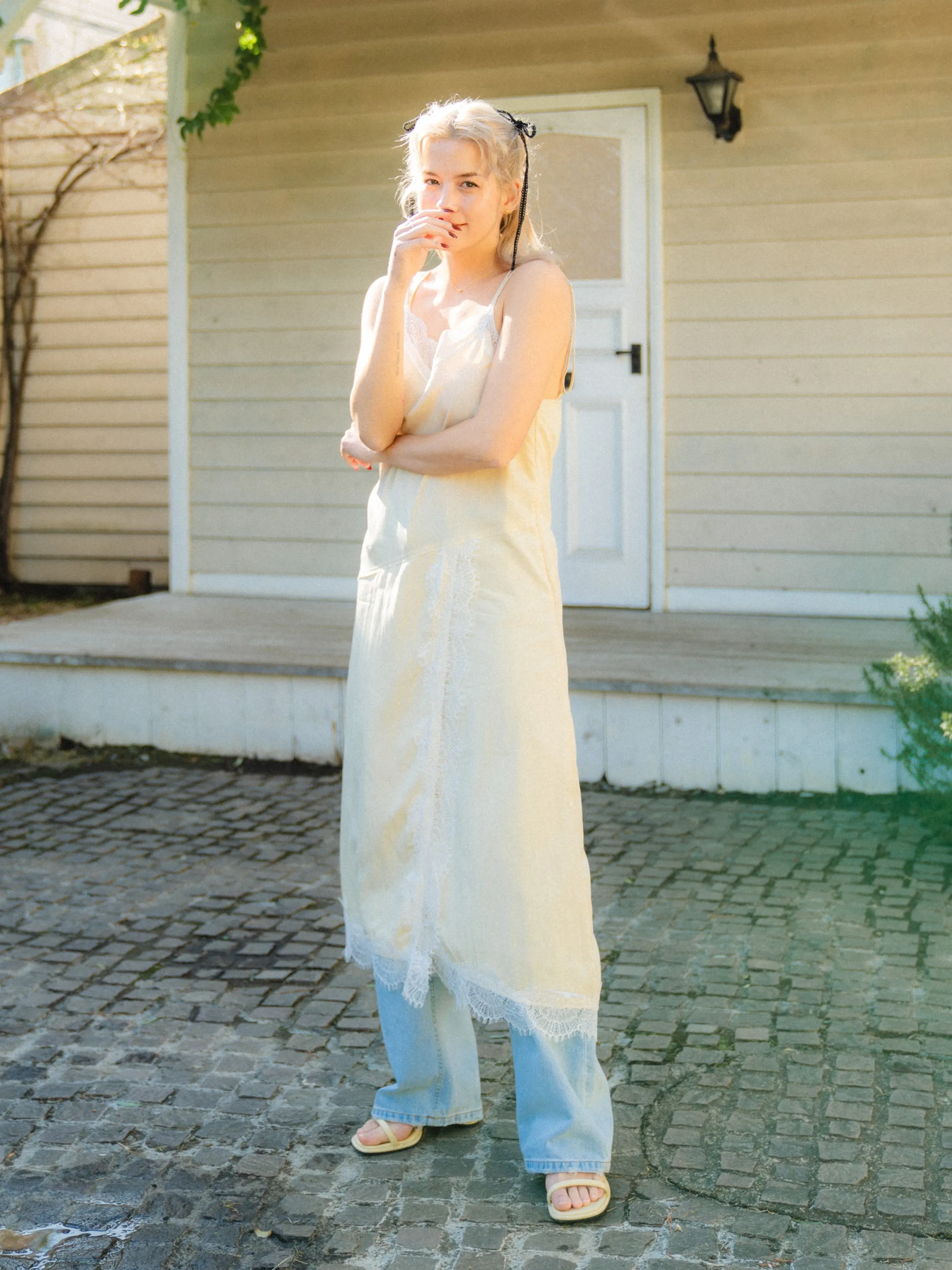 Vintage Lace Design Long Dress