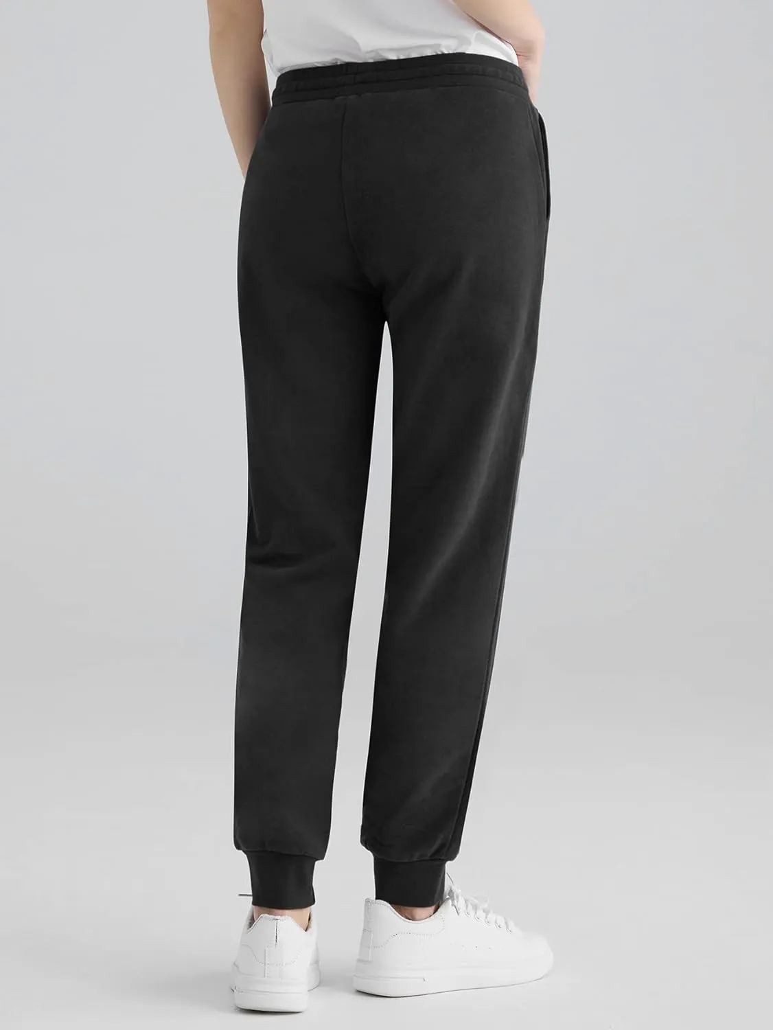 Weintee Women's Petite Joggers Cotton Sweatpants with Pockets
