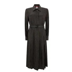 Zina Spot Crepe De Chine Silk Dress